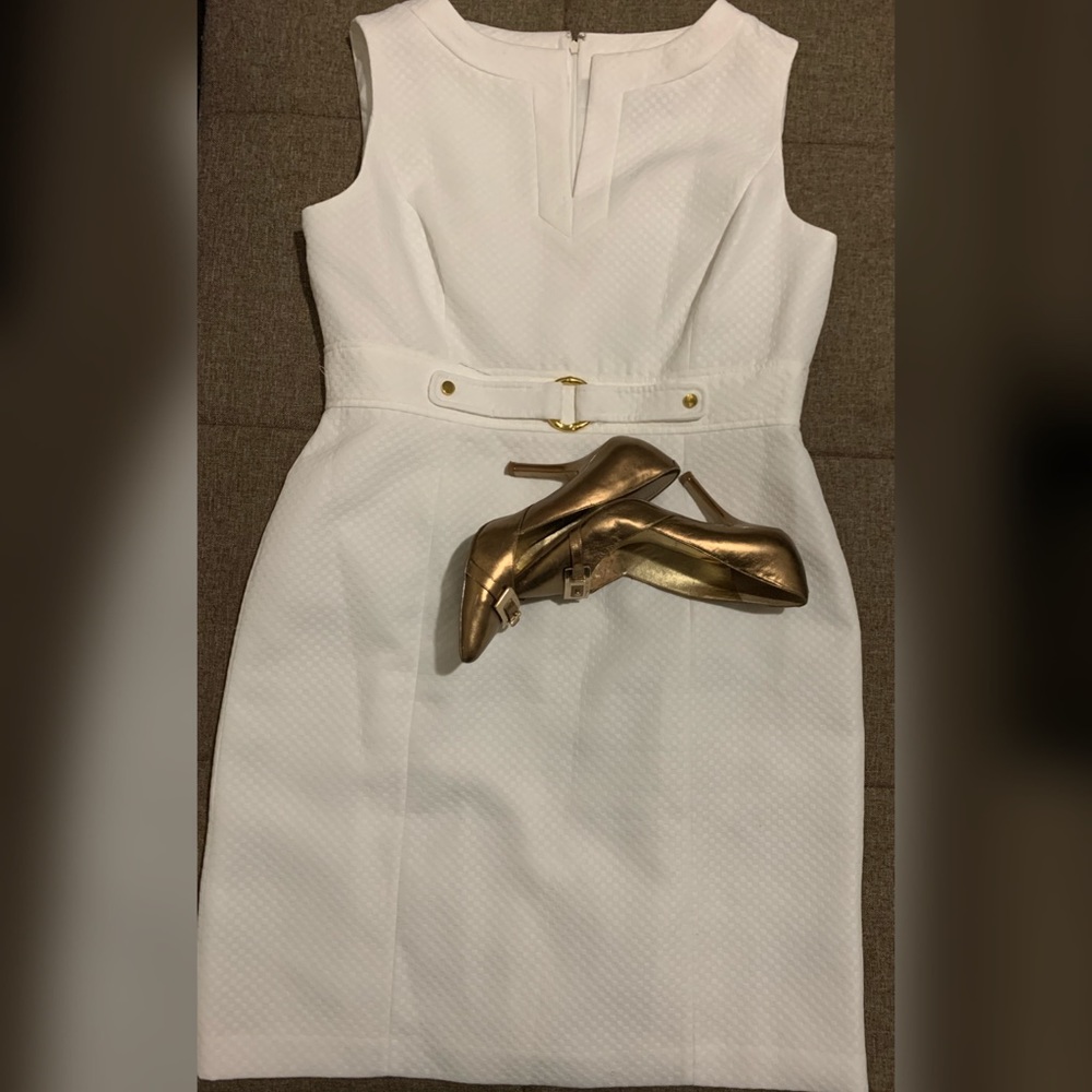 CHELSEA ROSE White Sheath Dress